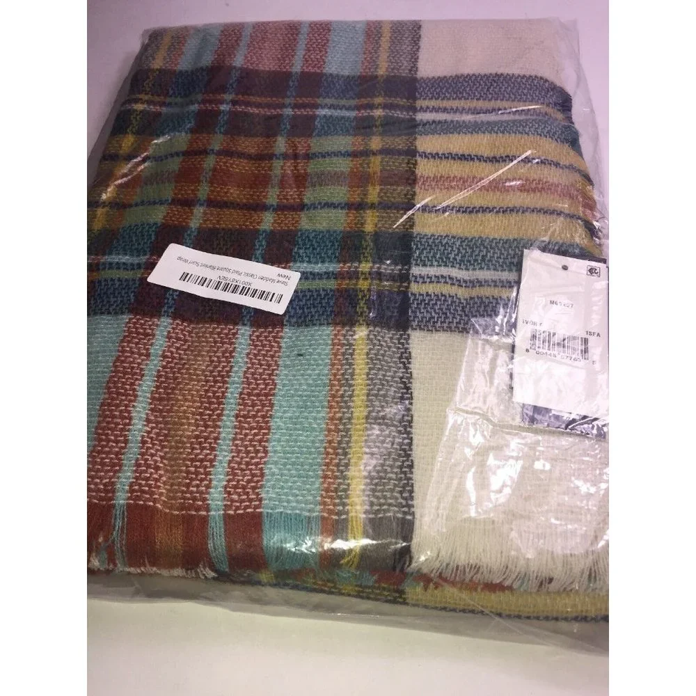 Steve Madden Classic Plaid Blanket Wrap